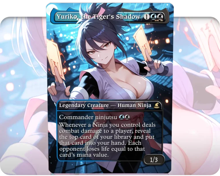 Sheena (Tales of Symphonia) - Yuriko, the Tiger's Shadow custom MTG proxy single card artwork