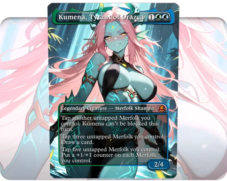 Kumena, Tyrant of Orazca custom MTG proxy single card artwork