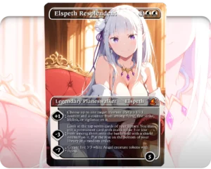Emilia (ReZero) - Elspeth Resplendent custom MTG proxy single card artwork