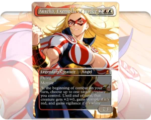 Cathleen Bate (Star and Stripe) - Aurelia, Exemplar of Justice custom MTG proxy single card artwork