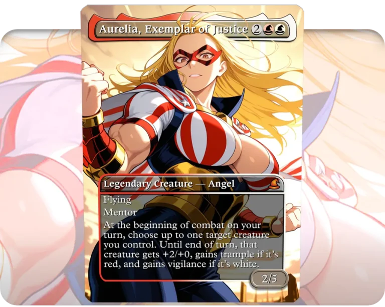Cathleen Bate (Star and Stripe) - Aurelia, Exemplar of Justice custom MTG proxy single card artwork