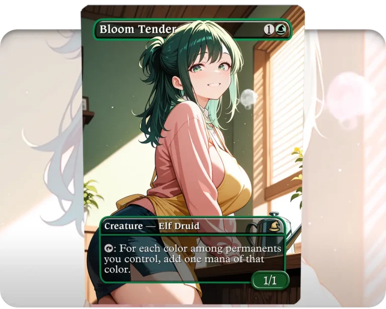Inko Midoryia (MHA) - Bloom Tender custom MTG proxy single card artwork