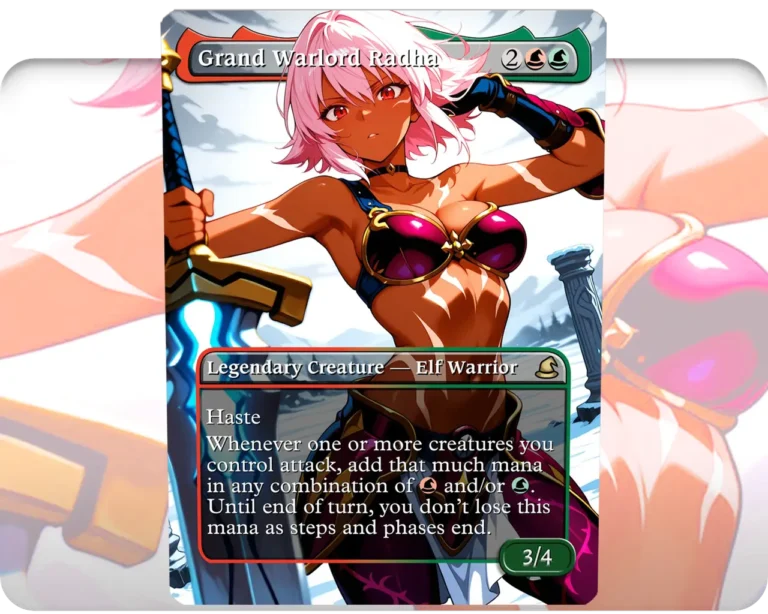 BlackRose (.Hack) - Grand Warlord Radha custom MTG proxy single card artwork