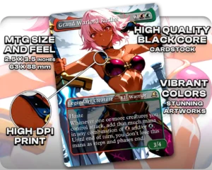 BlackRose (.Hack) - Grand Warlord Radha proxy card size and print guide