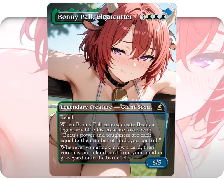 Cow Girl (Goblin Slayer) - Bonny Pall, Clearcutter (Milk Farm Version) custom MTG proxy single card artwork
