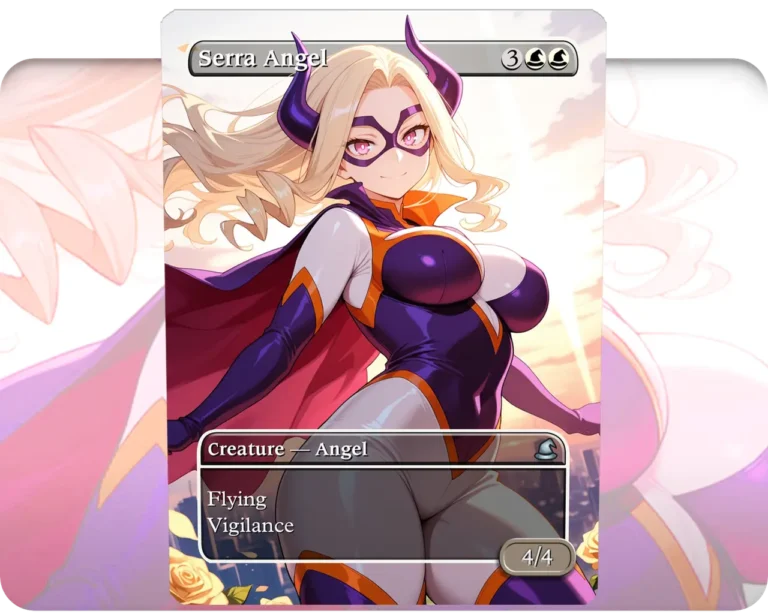 Yu Takeyama (MHA) - Serra Angel custom MTG proxy single card artwork