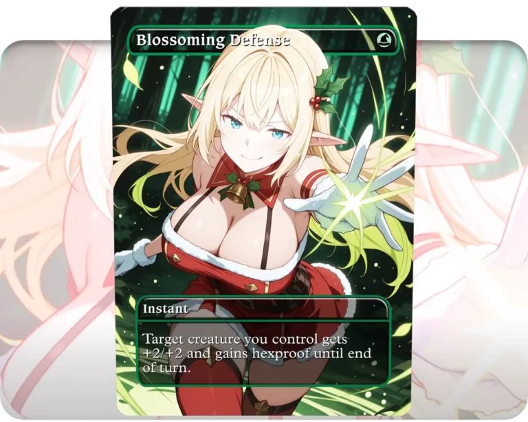 Aria (Beheneko) - Blossoming Defense custom MTG proxy single card artwork