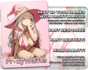 Pink ProxyWaifus card back supplied with the Aria (Beheneko) - Blossoming Defense proxy single