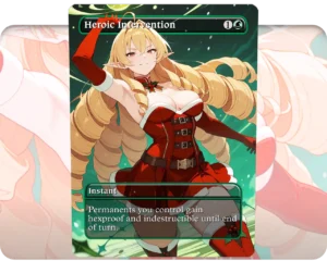 Elinalise Dragonroad (Mushoku Tensei) - Heroic Intervention custom MTG proxy single card artwork