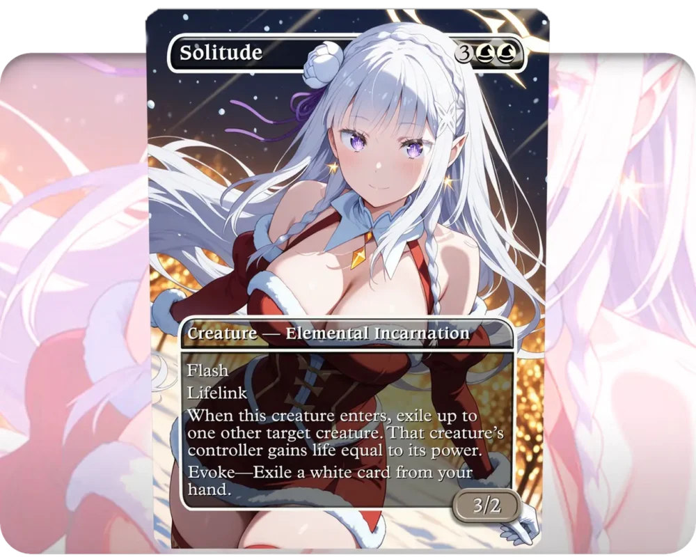 Emilia (ReZero) - Solitude custom MTG proxy single card artwork