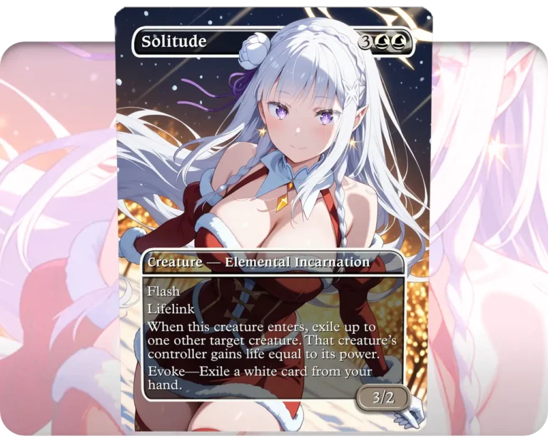 Emilia (ReZero) - Solitude custom MTG proxy single card artwork