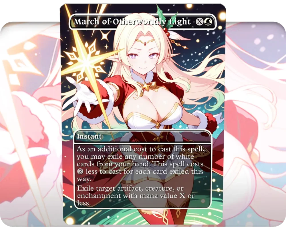 Fiel Nirvalen (No game No Life) - March of Otherworldly Light custom MTG proxy single card artwork