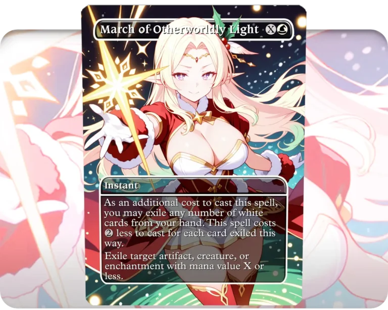 Fiel Nirvalen (No game No Life) - March of Otherworldly Light custom MTG proxy single card artwork