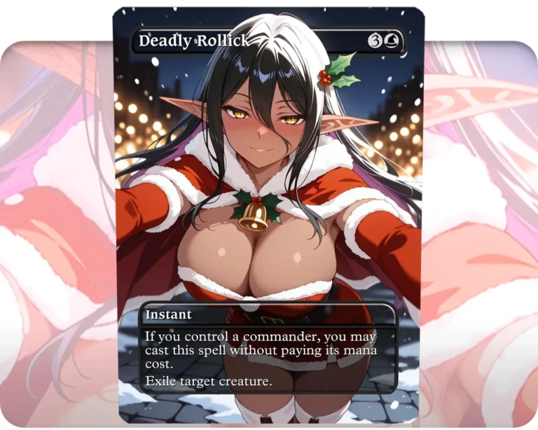 Mariabelle (Yandere Dark Elf) - Deadly Rollick custom MTG proxy single card artwork