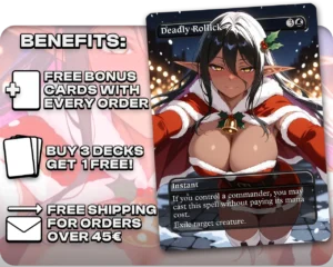 Mariabelle (Yandere Dark Elf) - Deadly Rollick proxy card promotional artwork
