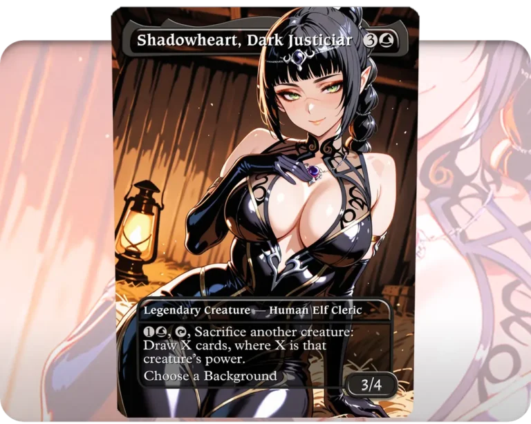 Shadowheart, Dark Justiciar custom MTG proxy single card artwork