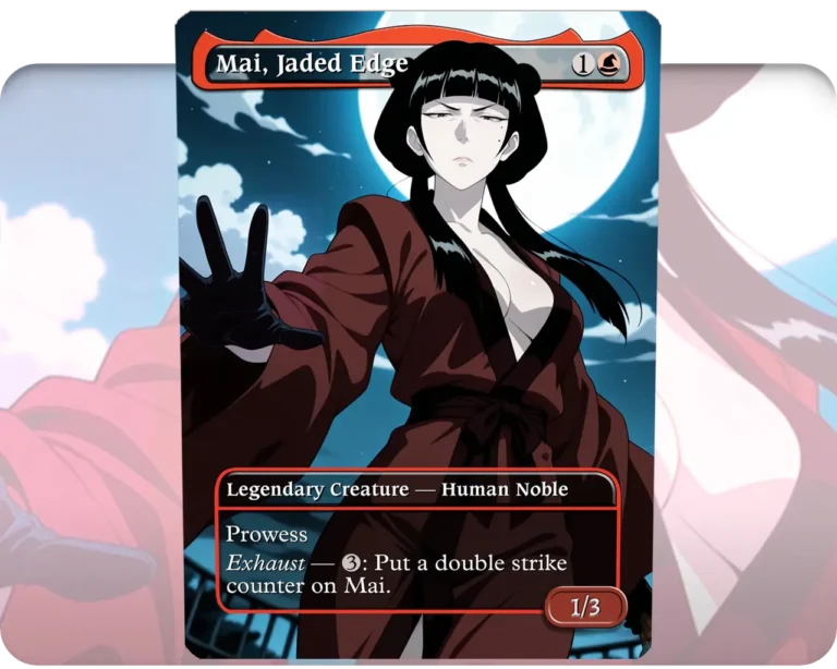 Mai, Jaded Edge (Adult Version) custom MTG proxy single card artwork