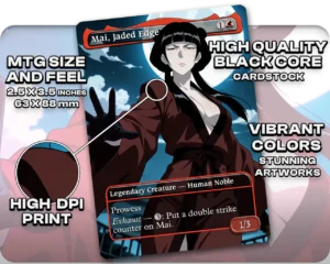 Mai, Jaded Edge (Adult Version) proxy card size and print guide