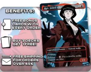 Mai, Jaded Edge (Adult Version) proxy card promotional artwork