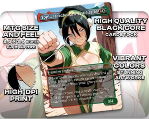 Toph, Hardheaded Teacher (Adult Version) proxy card size and print guide