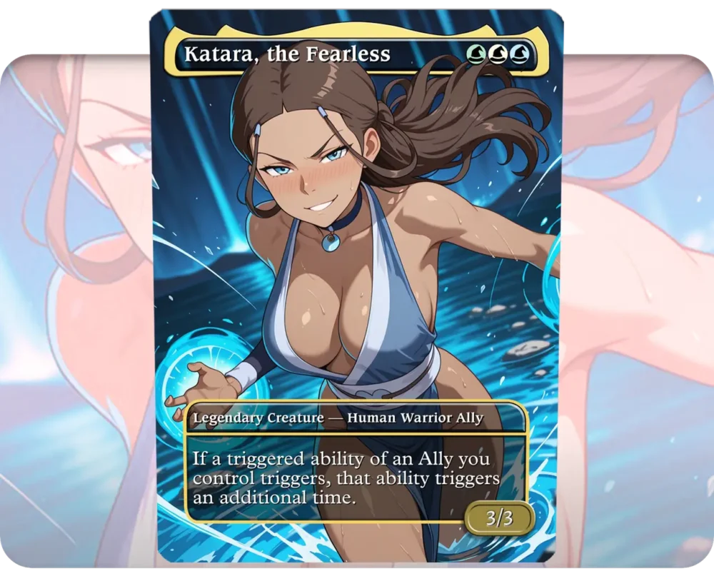 Katara, the Fearless (Adult Version) custom MTG proxy single card artwork