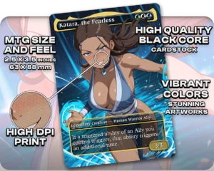 Katara, the Fearless (Adult Version) proxy card size and print guide