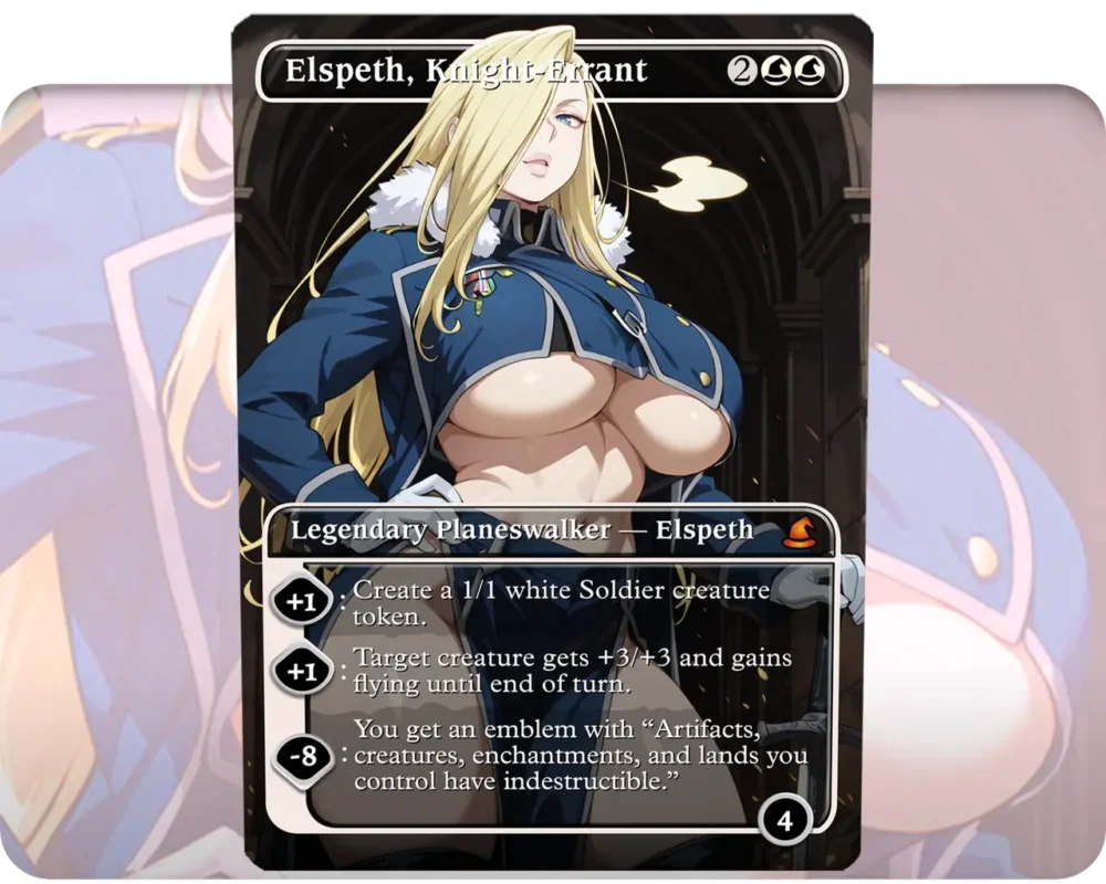 Olivier Mira Armstrong (Fullmetal) - Elspeth, Knight-Errant custom MTG proxy single card artwork