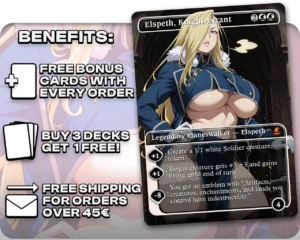 Olivier Mira Armstrong (Fullmetal) - Elspeth, Knight-Errant proxy card promotional artwork