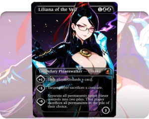 Bayonetta - Liliana of the Veil custom MTG proxy single card artwork