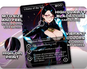 Bayonetta - Liliana of the Veil proxy card size and print guide