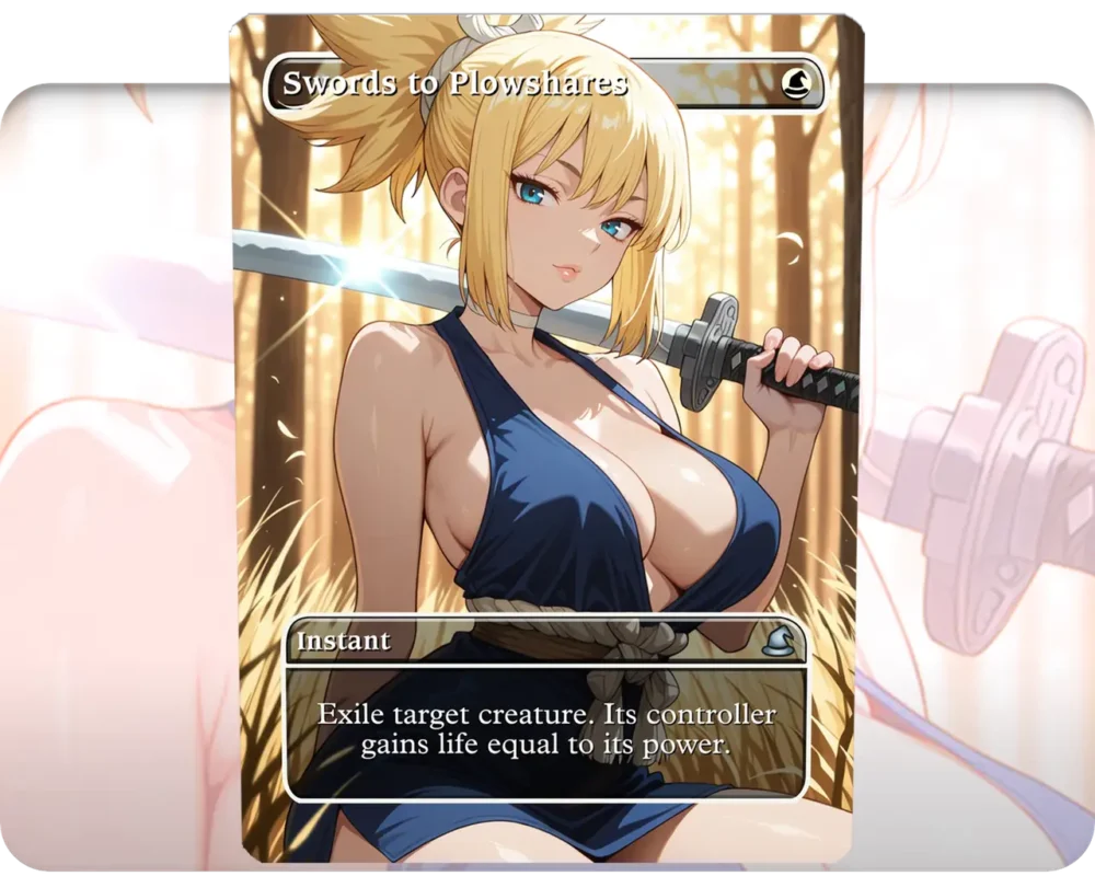 Kohaku (Dr. Stone) - Swords to Plowshares custom MTG proxy single card artwork