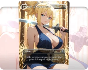 Kohaku (Dr. Stone) - Swords to Plowshares custom MTG proxy single card artwork