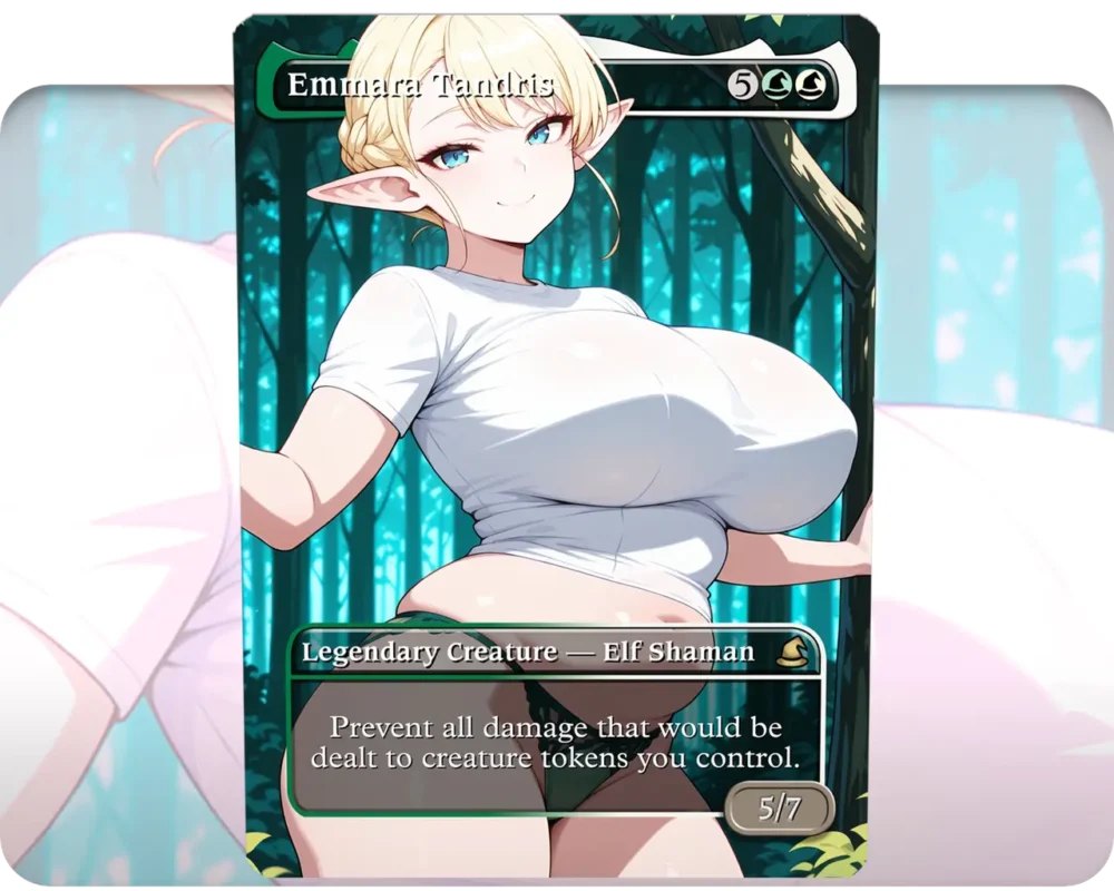 Elfuda (Plus-sized Elf) - Emmara Tandris custom MTG proxy single card artwork