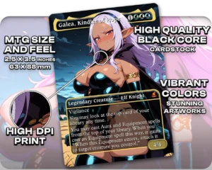 Kuroeda (Plus-Sized Elf) - Galea, Kindler of Hope proxy card size and print guide