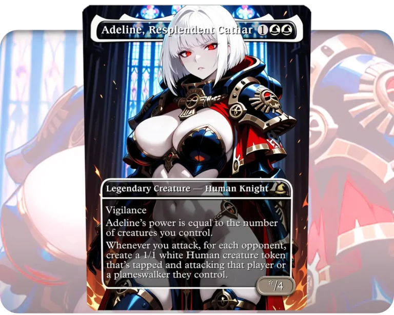 Adepta Sororitas (Warhammer 40k) - Adeline, Resplendent Cathar custom MTG proxy single card artwork