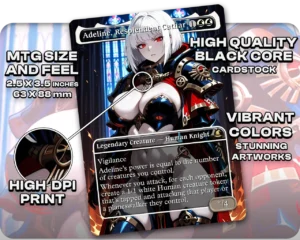 Adepta Sororitas (Warhammer 40k) - Adeline, Resplendent Cathar proxy card size and print guide