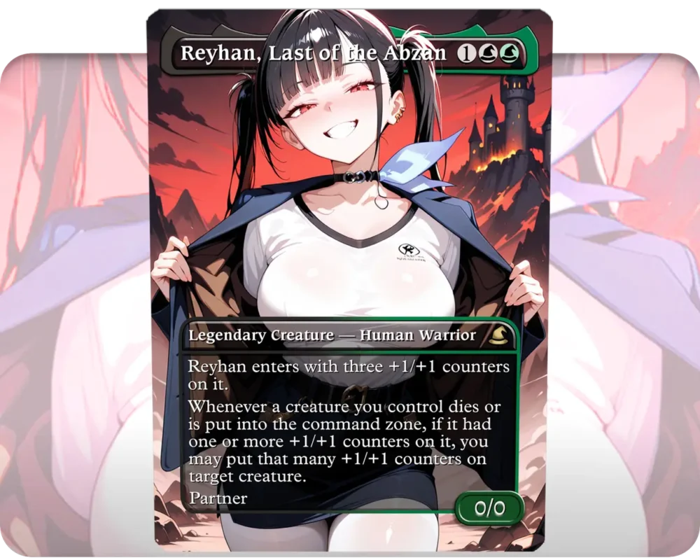 Sora (NIKKE) - Reyhan, Last of the Abzan custom MTG proxy single card artwork