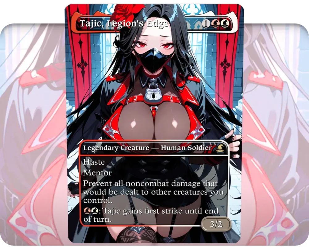Maiden (NIKKE) - Tajic, Legion's Edge custom MTG proxy single card artwork
