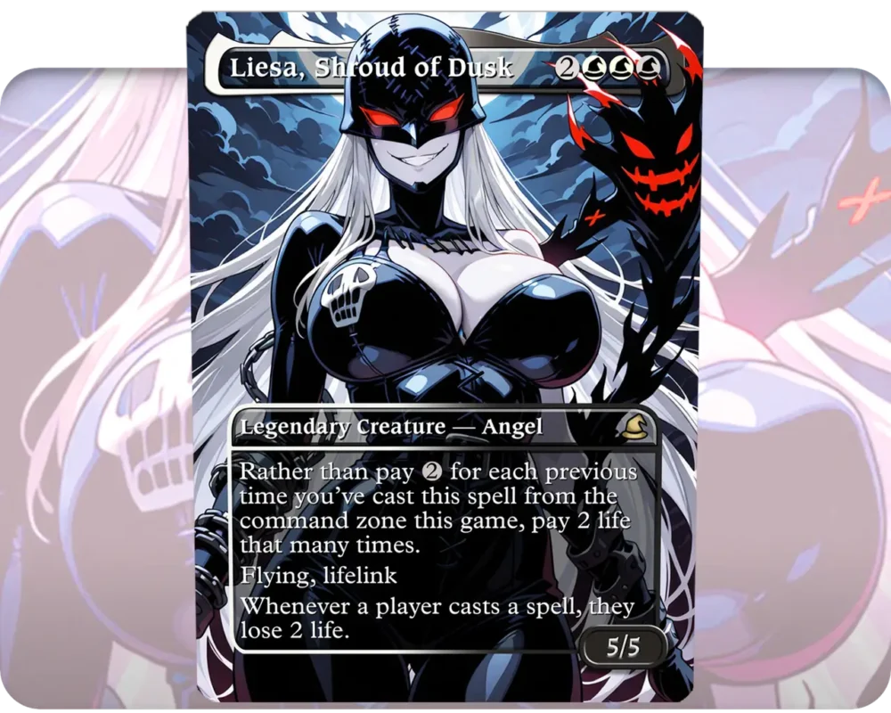 Ladydevimon (Digimon) - Liesa, Shroud of Dusk custom MTG proxy single card artwork