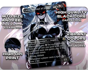 Ladydevimon (Digimon) - Liesa, Shroud of Dusk proxy card size and print guide