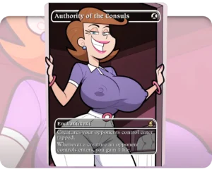 Mrs Turner (Fairly Odd Parents) - Authority of the Consuls custom MTG proxy single card artwork