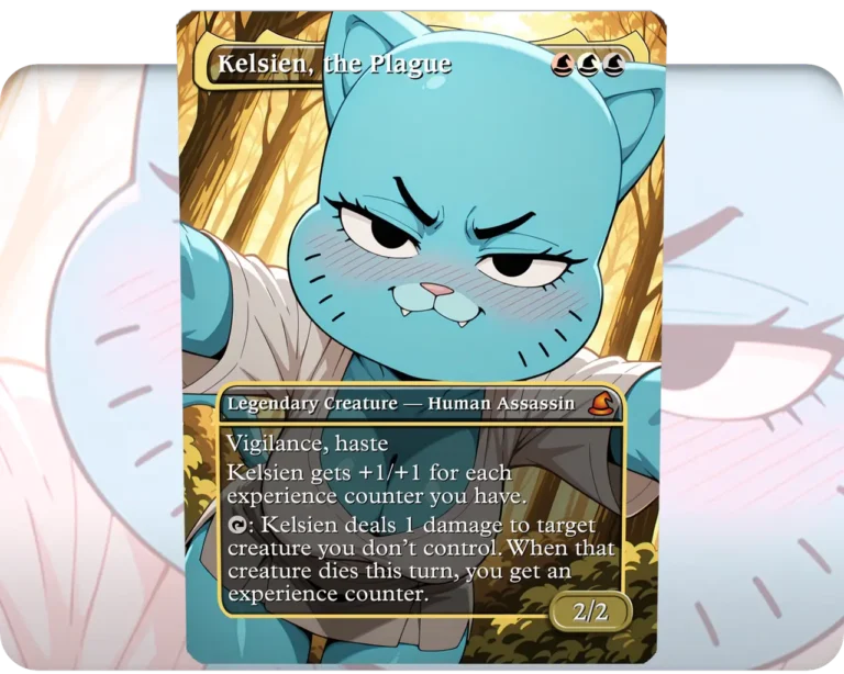 Nicole Watterson (Gumball) - Kelsien, the Plague custom MTG proxy single card artwork