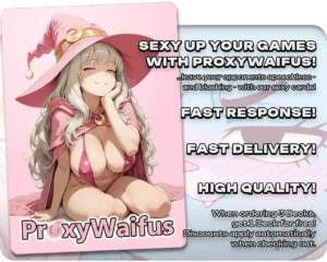 Pink ProxyWaifus card back supplied with the Nicole Watterson (Gumball) - Kelsien, the Plague proxy single