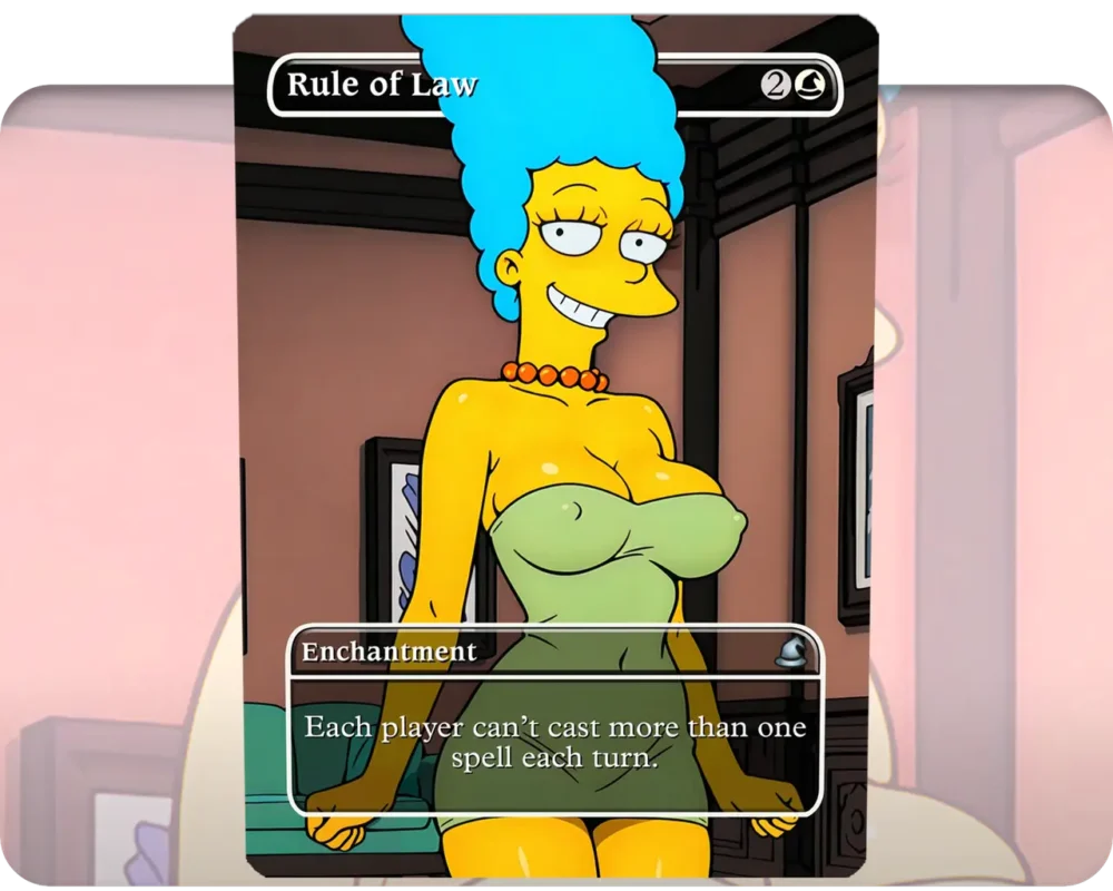 Marge Simpson (The Simpsons) - Rule of Law custom MTG proxy single card artwork