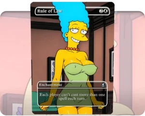 Marge Simpson (The Simpsons) - Rule of Law custom MTG proxy single card artwork