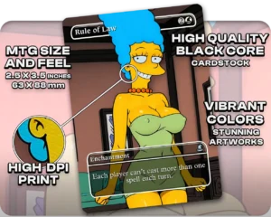 Marge Simpson (The Simpsons) - Rule of Law proxy card size and print guide