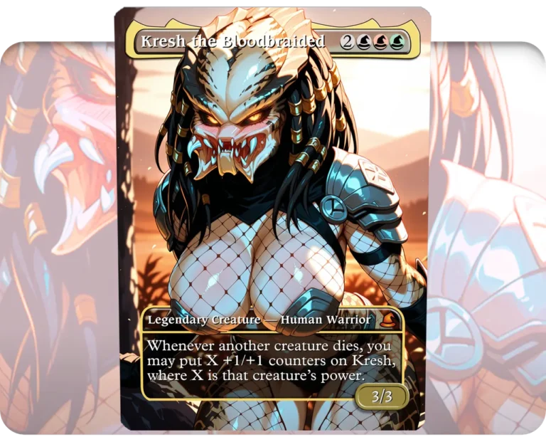 Yautja (Predator) - Kresh the Bloodbraided custom MTG proxy single card artwork