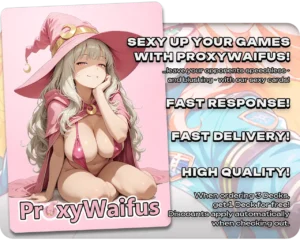 Pink ProxyWaifus card back supplied with the Dr. Eggman proxy single