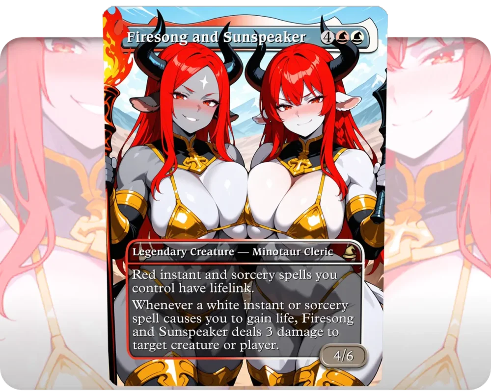 Firesong and Sunspeaker custom MTG proxy single card artwork
