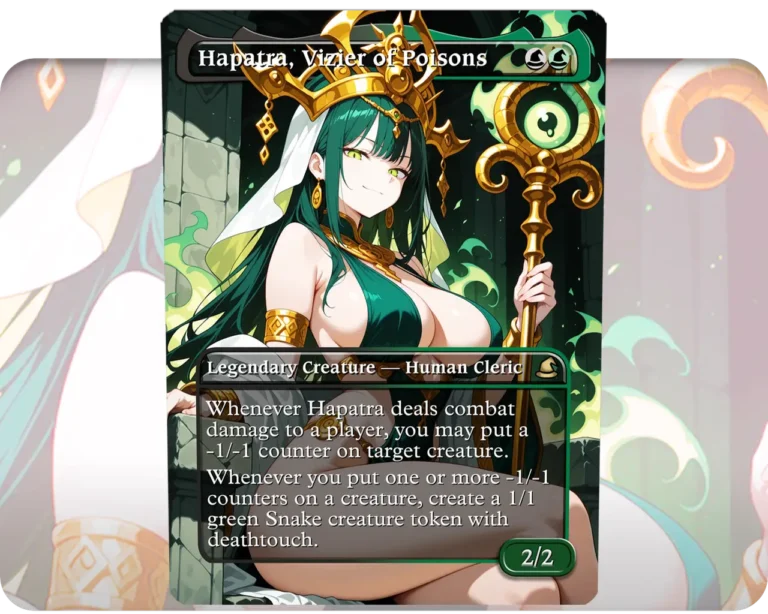 Hapatra, Vizier of Poisons custom MTG proxy single card artwork